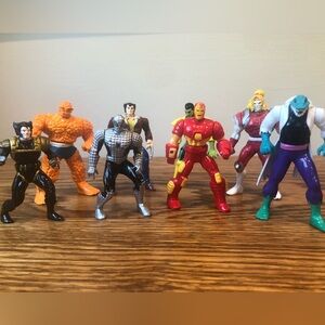 Vintage Toy Biz Marvel Die-Cast Figures - X-Men, Spider-Man